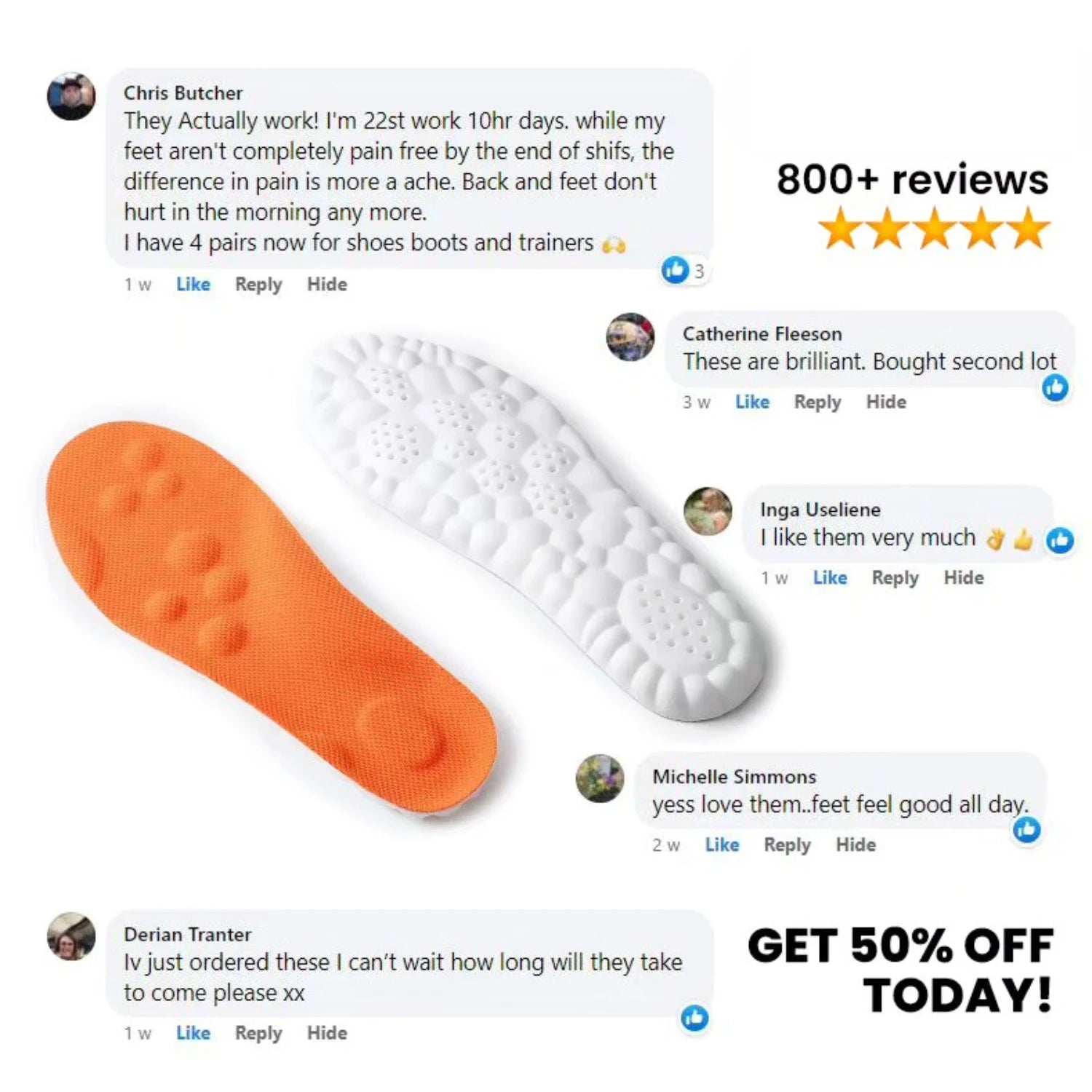 PrimeStep™ - Flat Feet Orthopedic Insoles for Arch Support & Plantar Fasciitis Relief