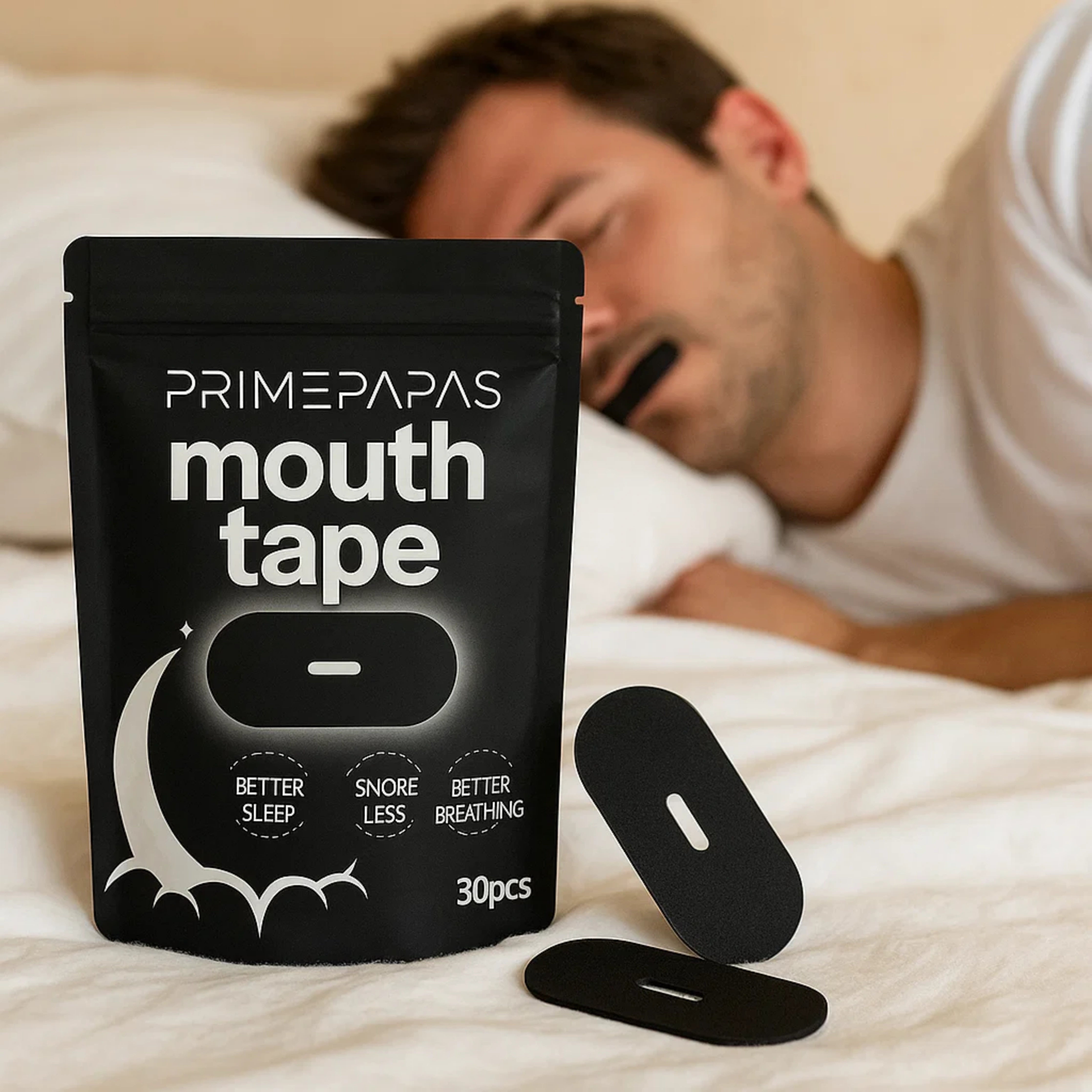 PrimeSleep - Mouth Tape for Nose Breathing & Snore-Free Nights
