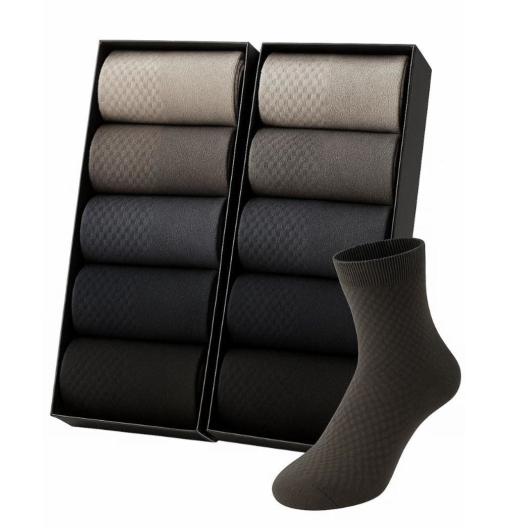 PrimeSock™ — Ultra-Breathable Bamboo Fiber Socks for All-Day Comfort (10 pieces)