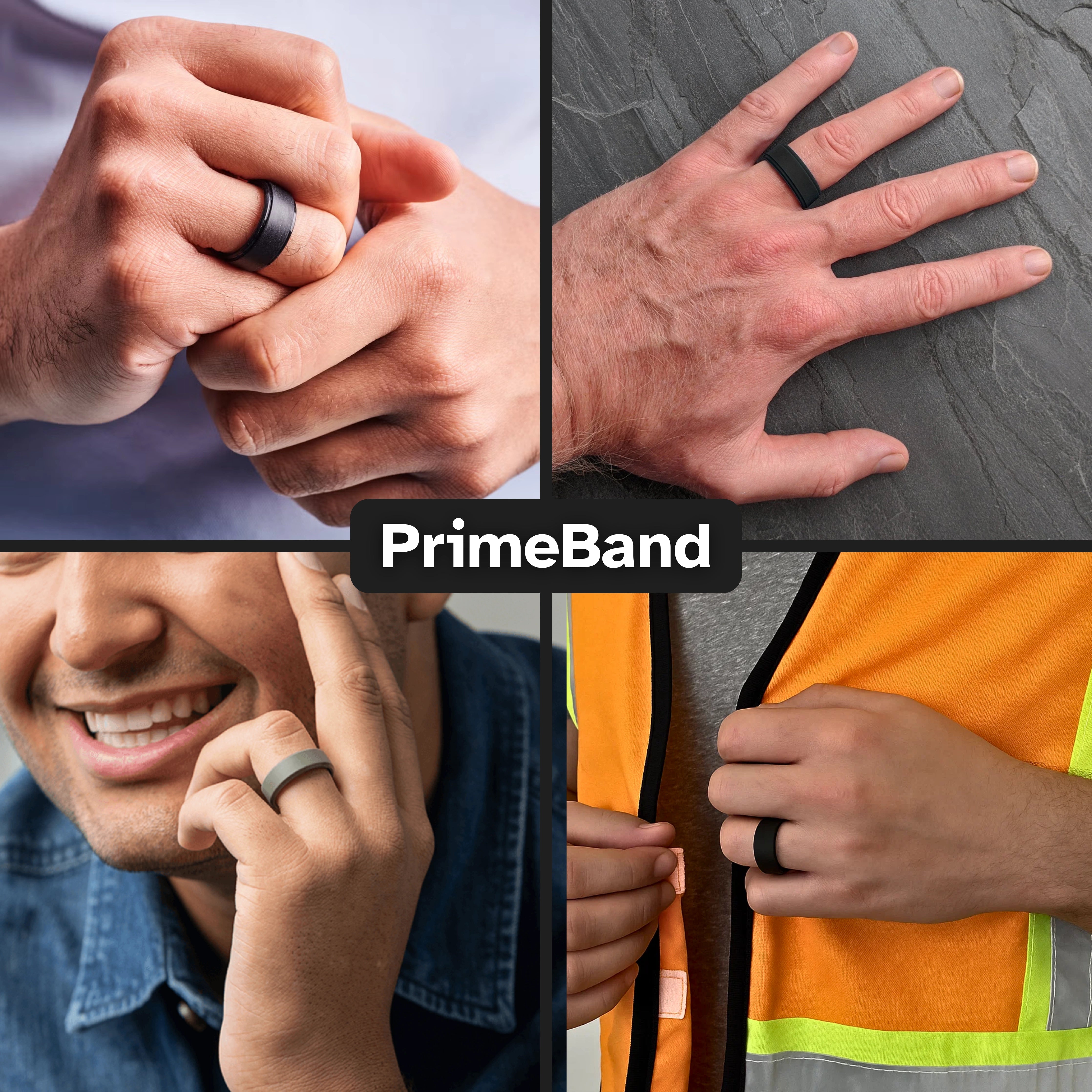 PrimeBand™ — Silicone Wedding Ring for Dads Who Can’t Wear Metal