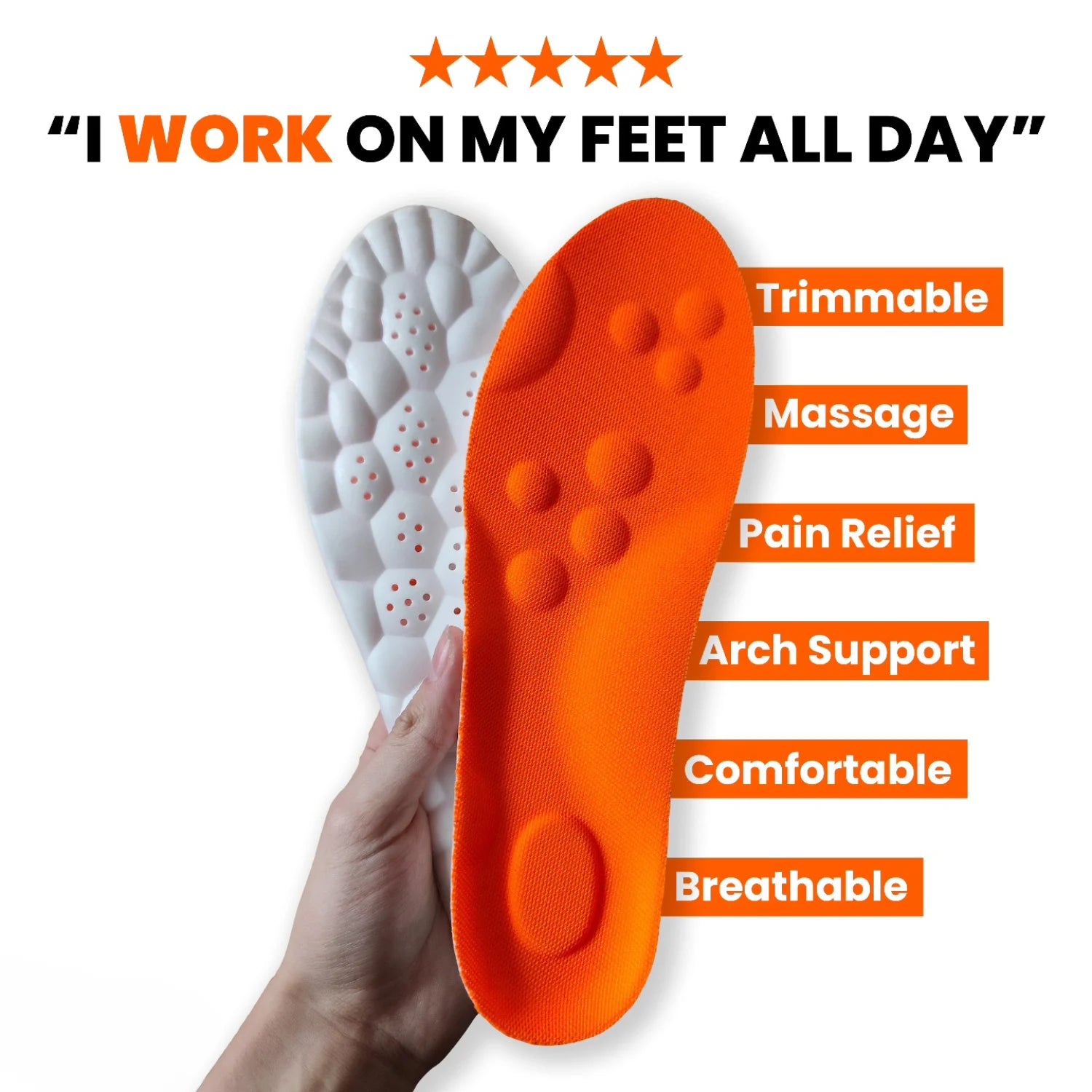 PrimeStep™ - Flat Feet Orthopedic Insoles for Arch Support & Plantar Fasciitis Relief