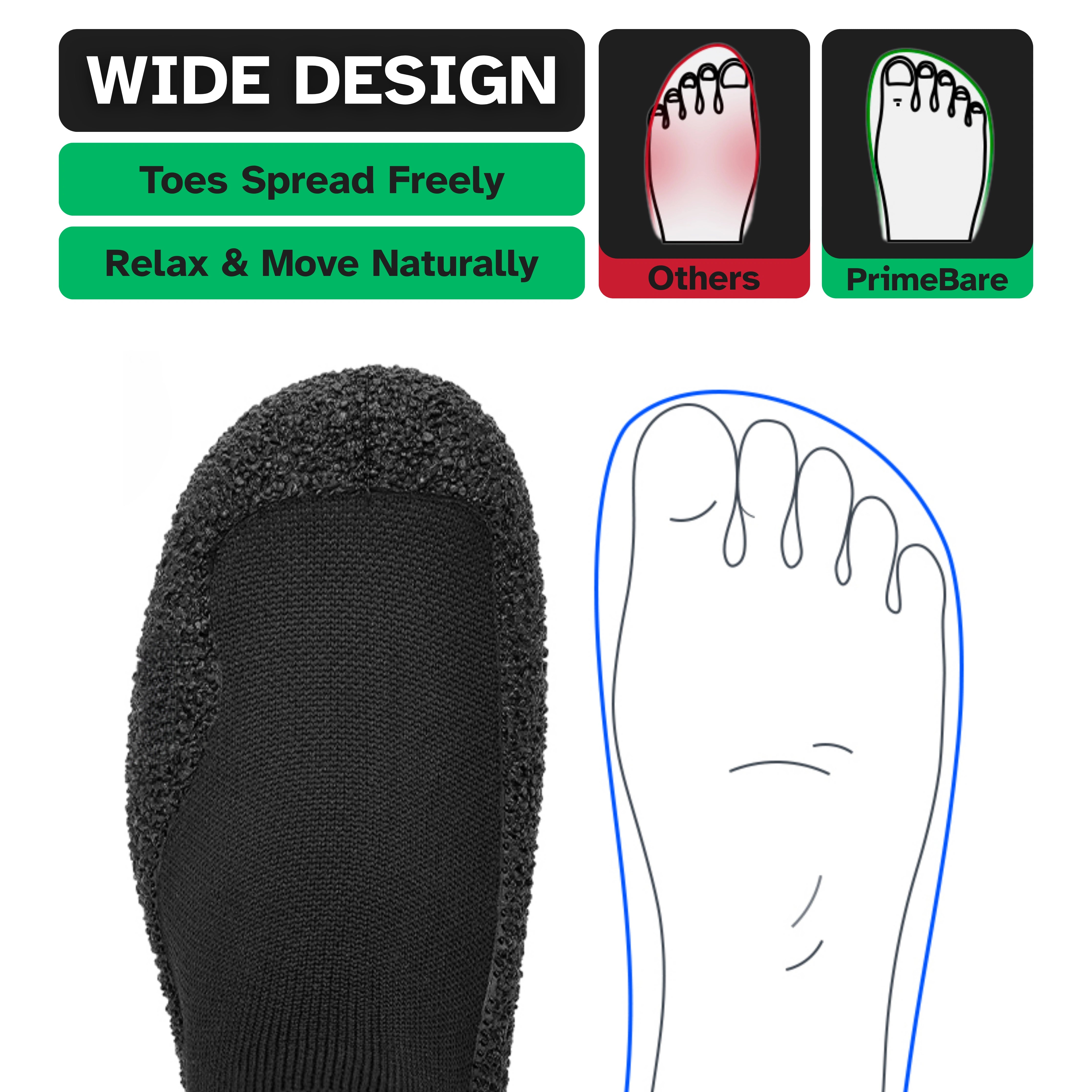 PrimeBare™ - Barefoot-Feel Sock Shoes for Posture & Ground Connection