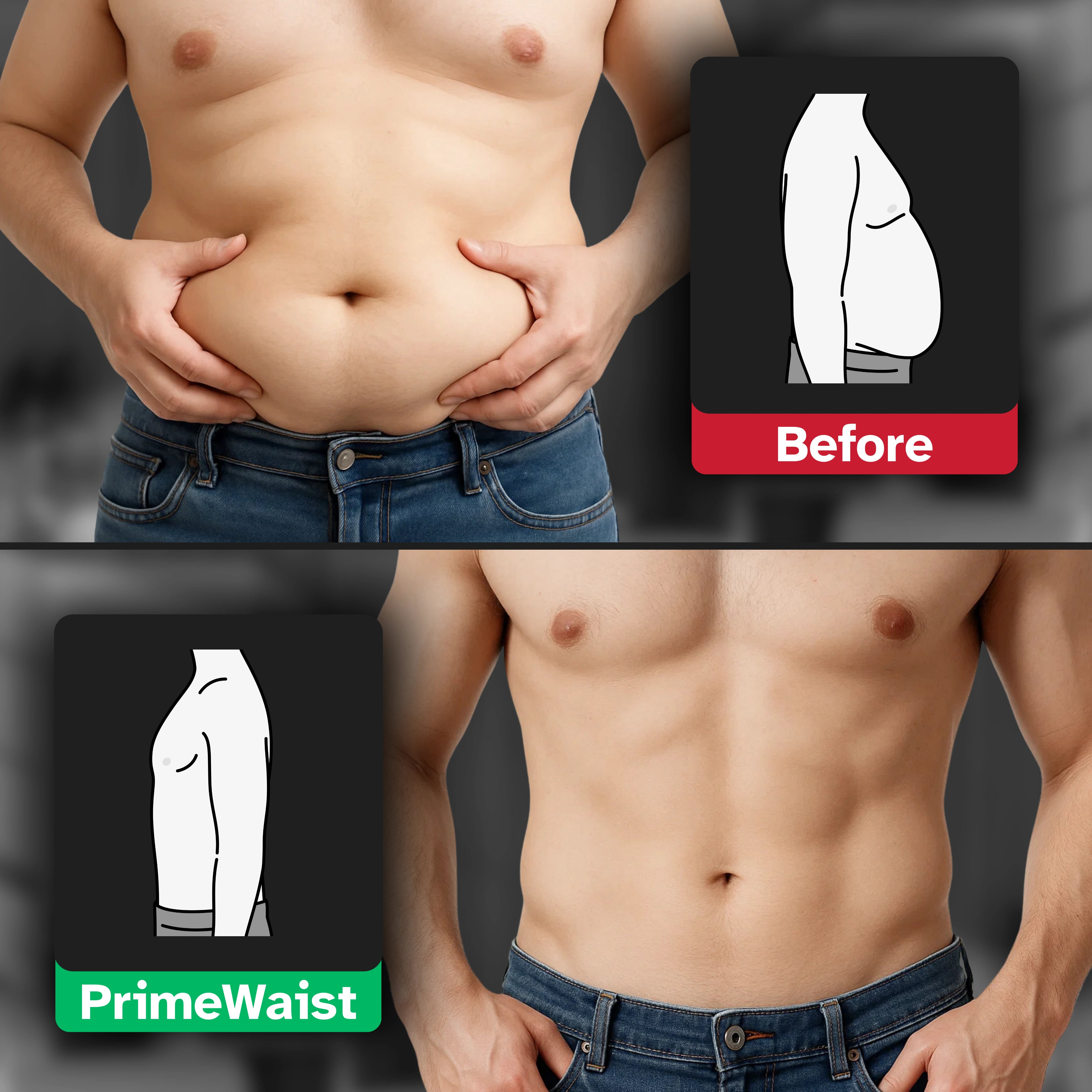 PrimeTrim™ — Waist Trimmer Belt for Sweat, Core Support & Belly Fat Burn
