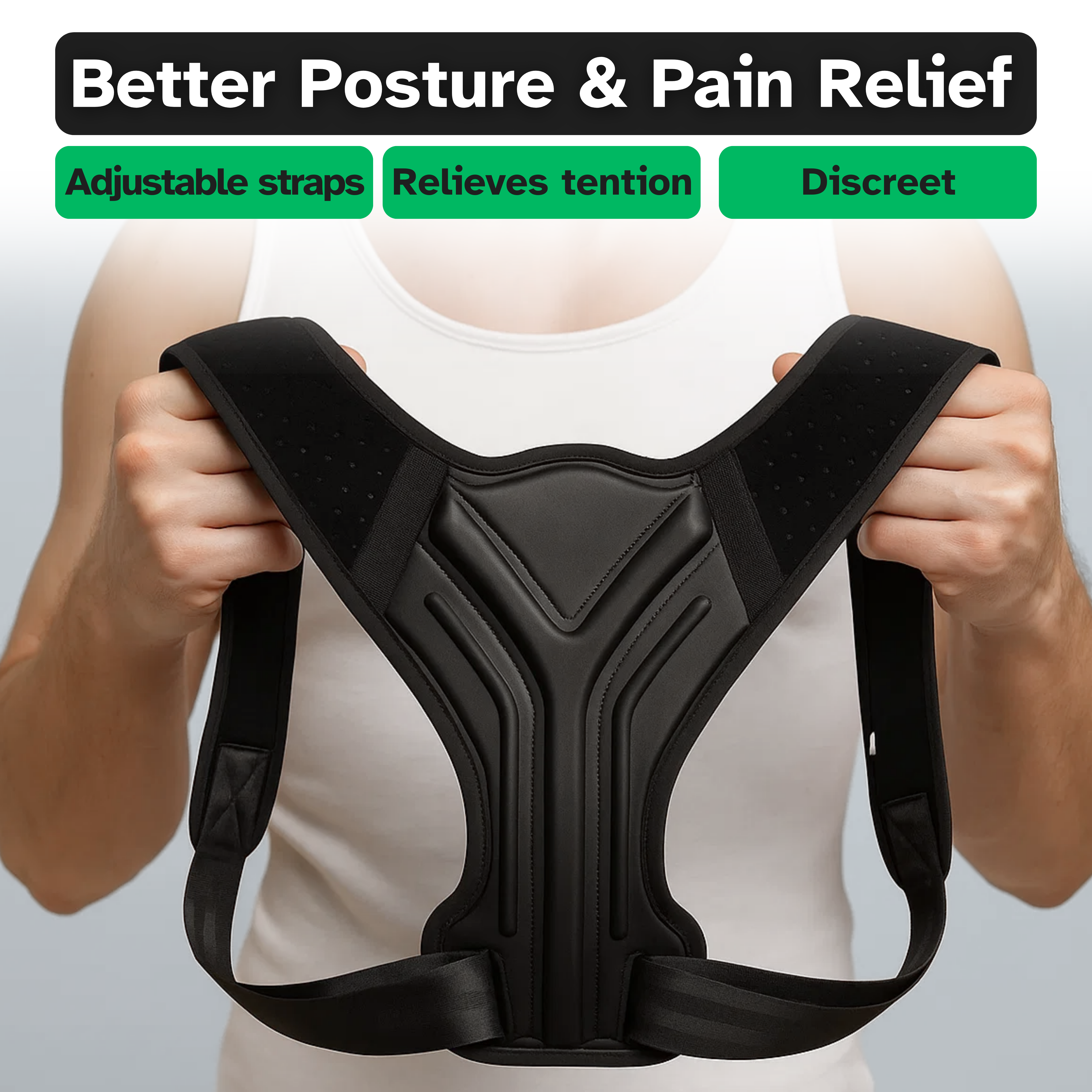 PrimePosture™ — Back Straightener Brace for Better Posture & Pain Relief