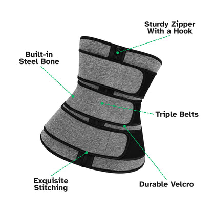 PrimeTrim™ — Waist Trimmer Belt for Sweat, Core Support & Belly Fat Burn