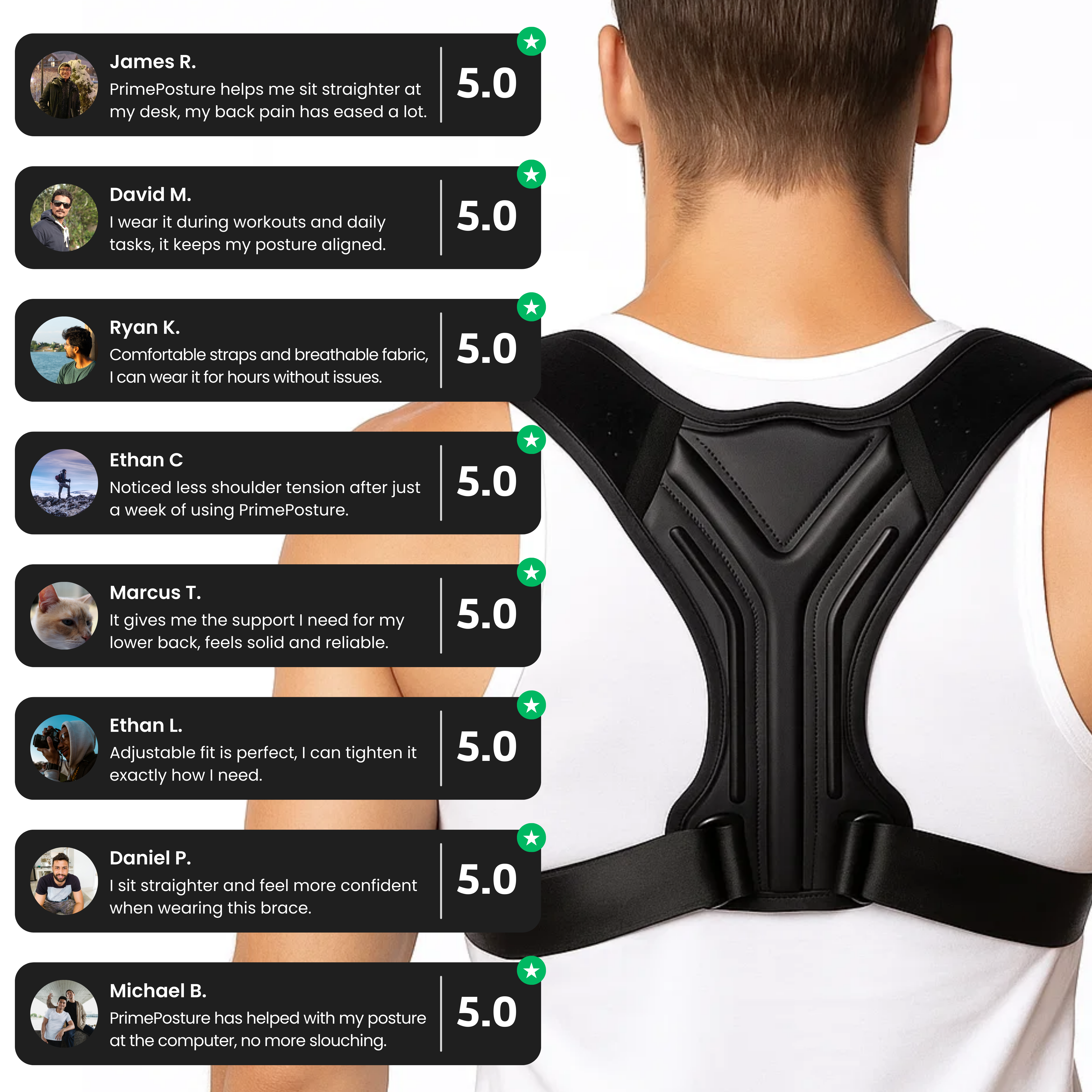 PrimePosture™ — Back Straightener Brace for Better Posture & Pain Relief