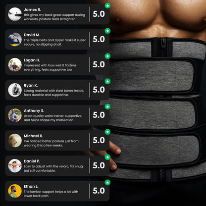 PrimeTrim™ — Waist Trimmer Belt for Sweat, Core Support & Belly Fat Burn