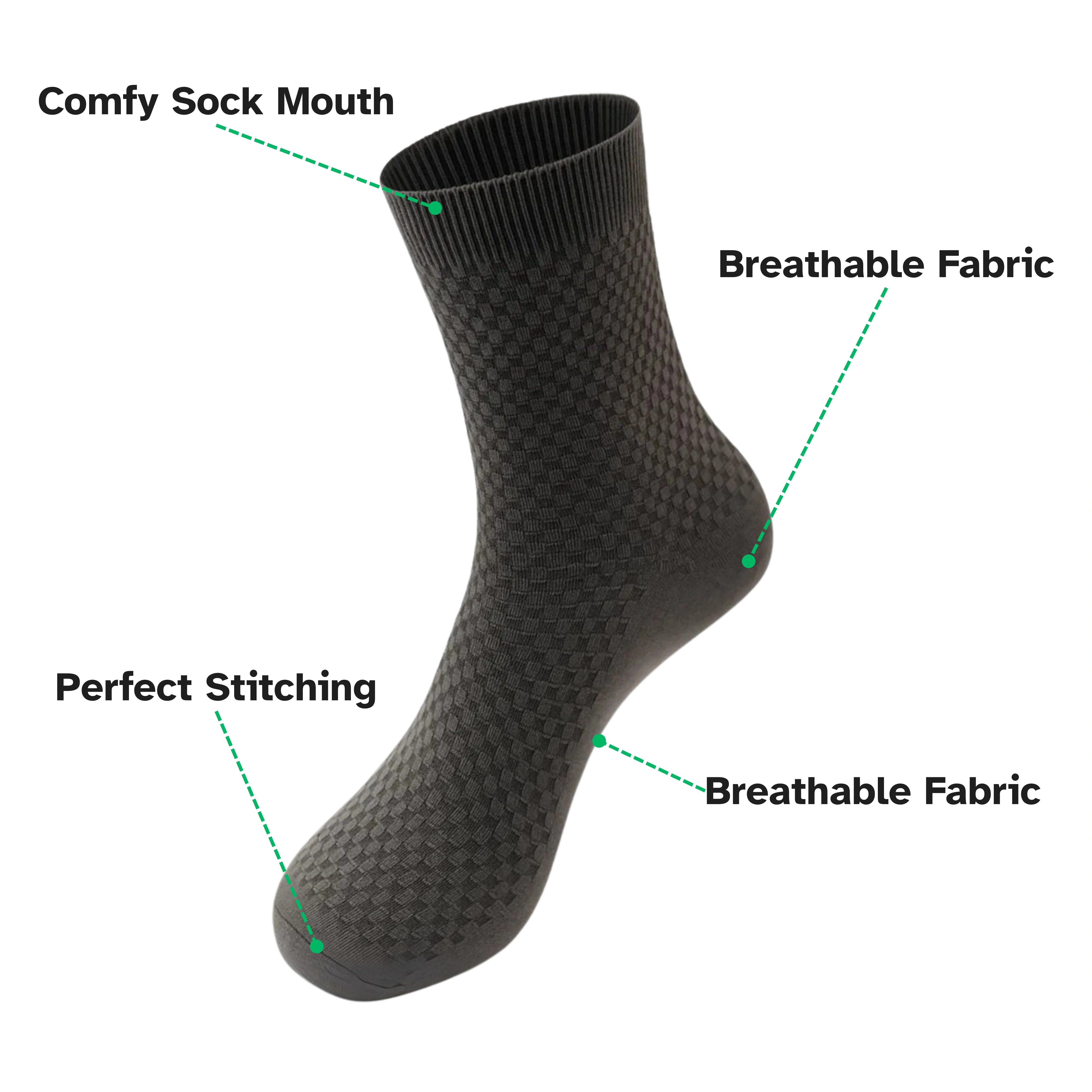 PrimeSock™ — Ultra-Breathable Bamboo Fiber Socks for All-Day Comfort (10 pieces)