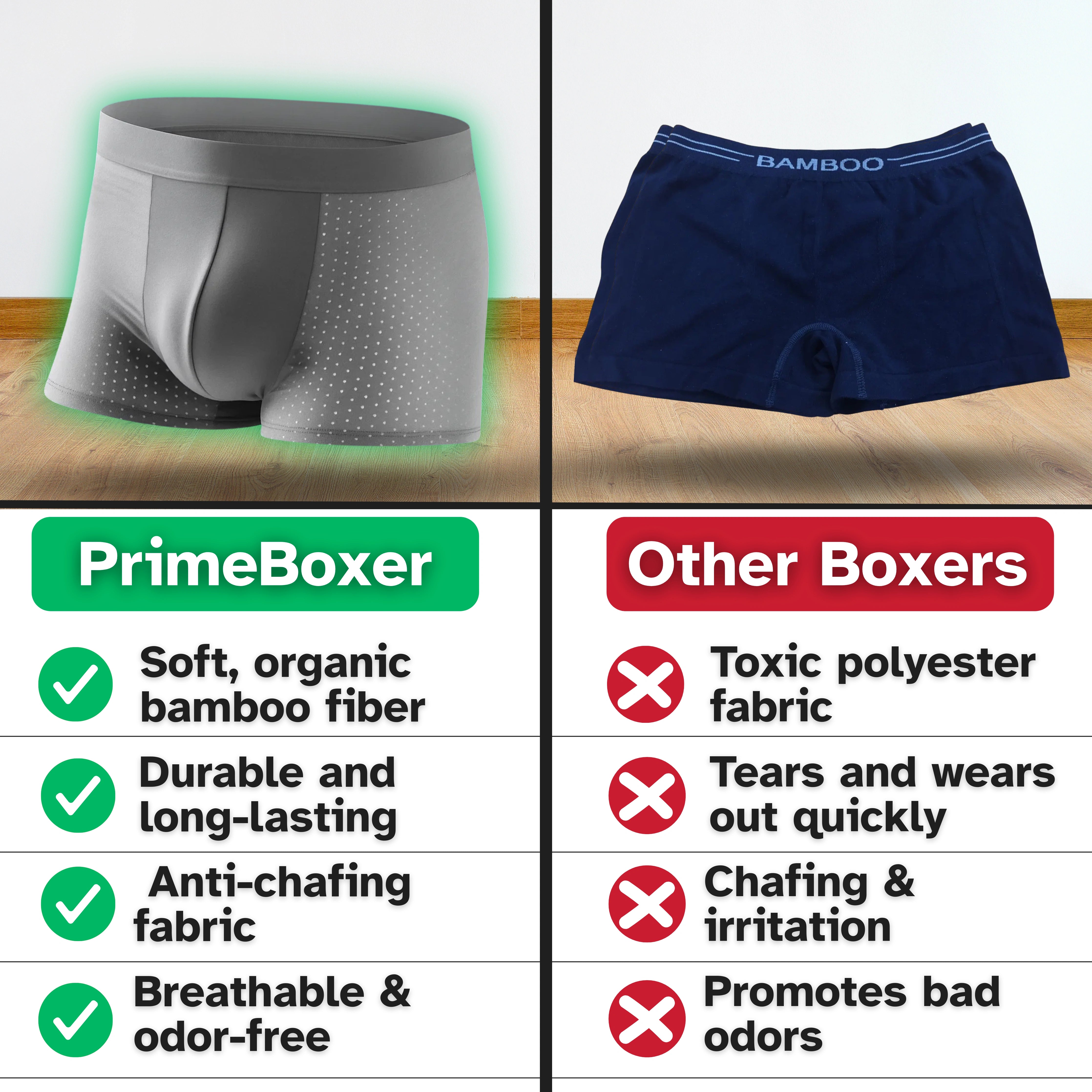 PrimeBoxer – Bamboo Fiber Comfort & Support