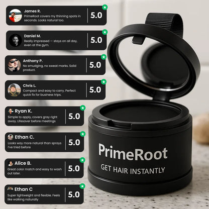 PrimeRoot - Hair Root Powder for Instant Coverage & Thinning Conceal